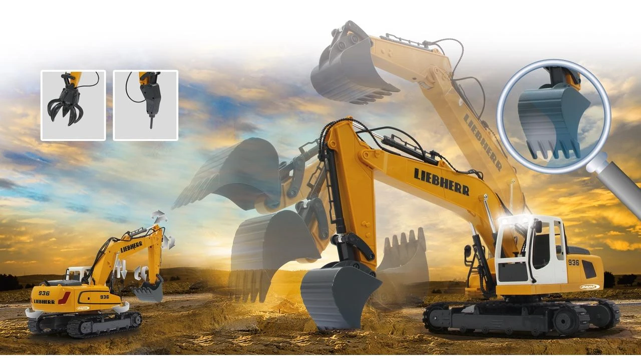 Carruzzo Jamara Liebherr R936 Radijo bangomis valdomas (RC) modelis Ekskavatorius Elektrinis variklis 1:20