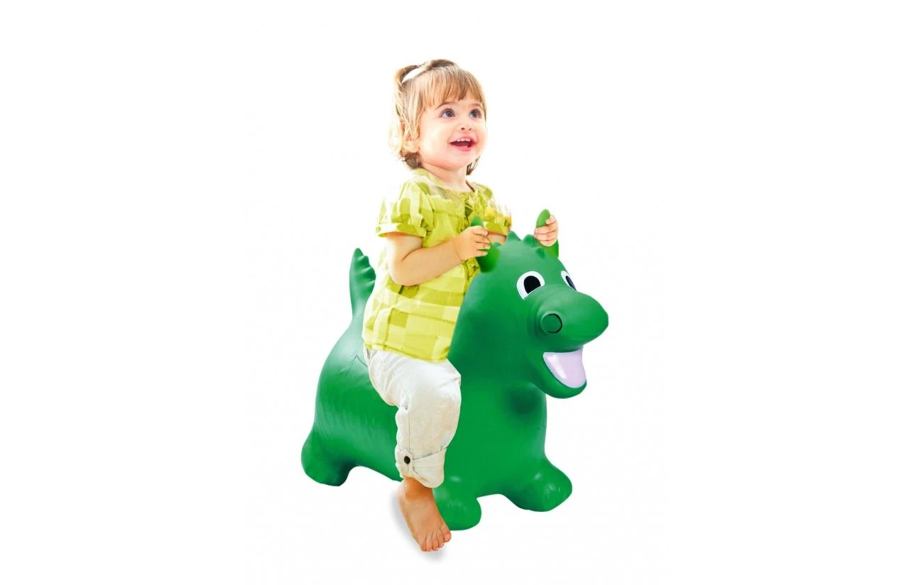 Pripučiamas žalias dinozauras šokinėjimui
