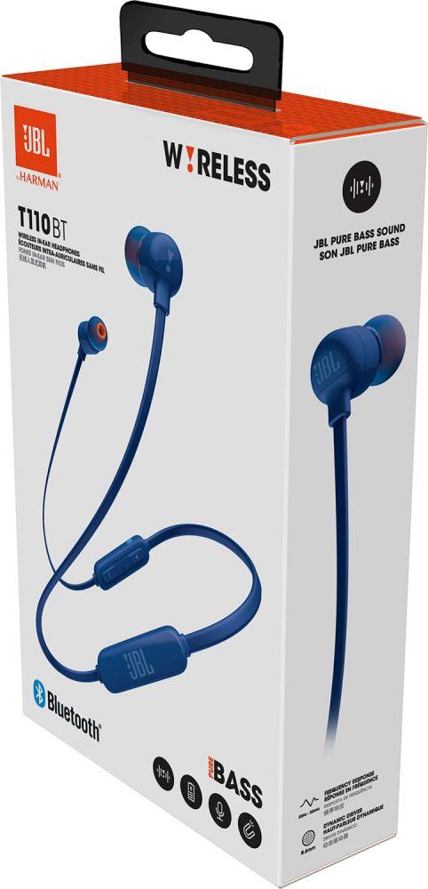 Ausinės JBL TUNE T110BT Pure Bass Sound bluetooth mėlynos | Varle.lt
