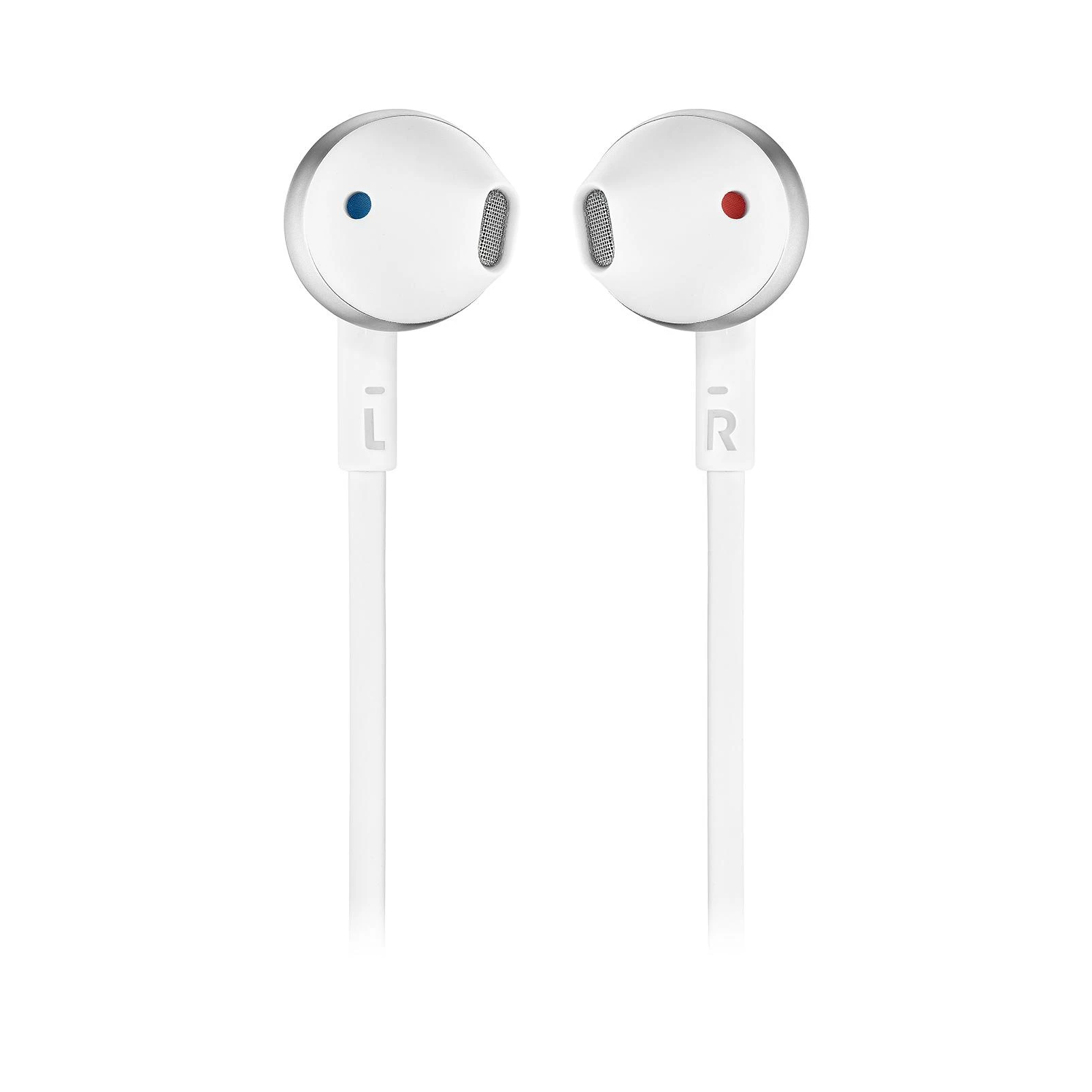 JBL TUNE 205BT ausinės su kairės ir dešinės pusės žymomis