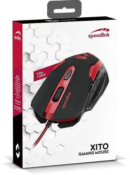 Speedlink pelė Xito Gaming, raudona/juoda (SL-680009-BKRD)