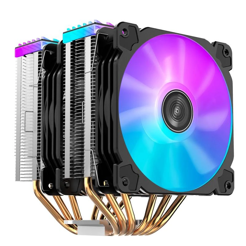 Jonsbo CR-2000 GT procesoriaus aušintuvas Dual Tower, ARGB – 2x 120mm, juodos spalvos