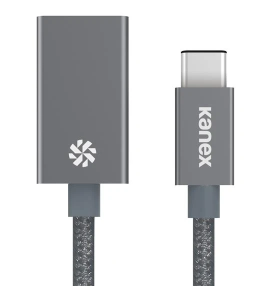 Kanex USB-C į USB3.0 adapteris – DuraBraid™ – Kosminė pilka – 8,25 colio / 21 cm