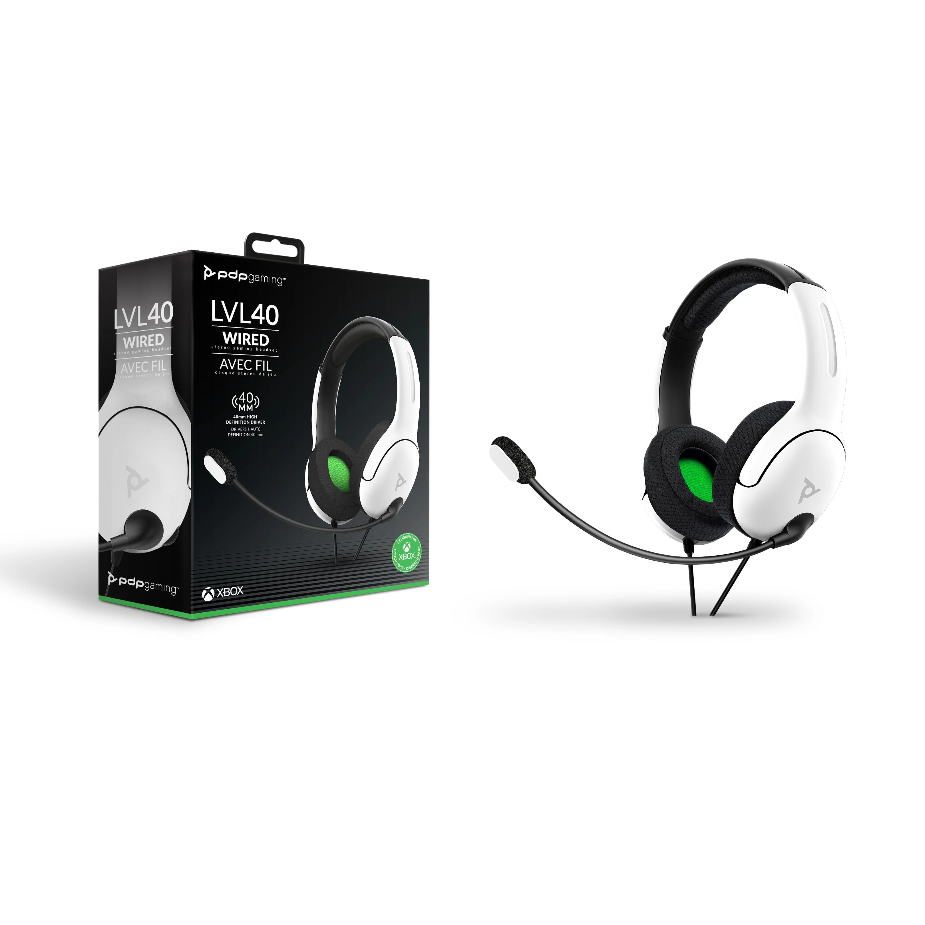 Blanco PDP Lvl40 (balta) laidinės ausinės su mikrofonu | XBOX