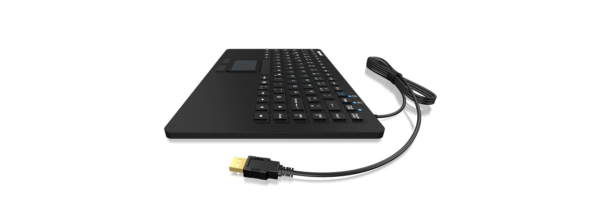 RaidSonic KEYSONIC KSK-5230 IN silikoninė klaviatūra su jutikliniu kilimėliu vandeniui atspari antimikrobinė industry antigrybelinė priemonė