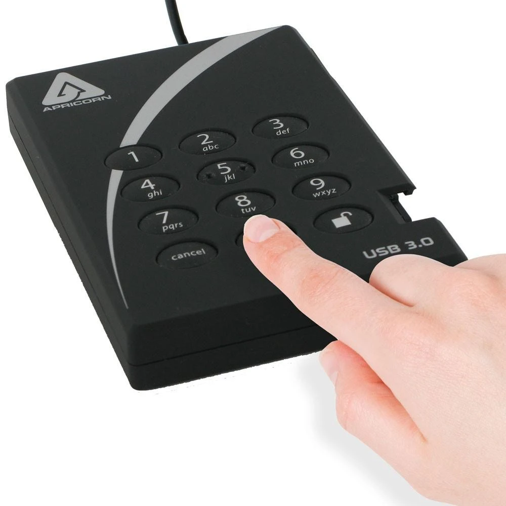 Apricorn Aegis Padlock A25-3PL256-1000 – kietasis diskas – 1 TB – USB 3.0