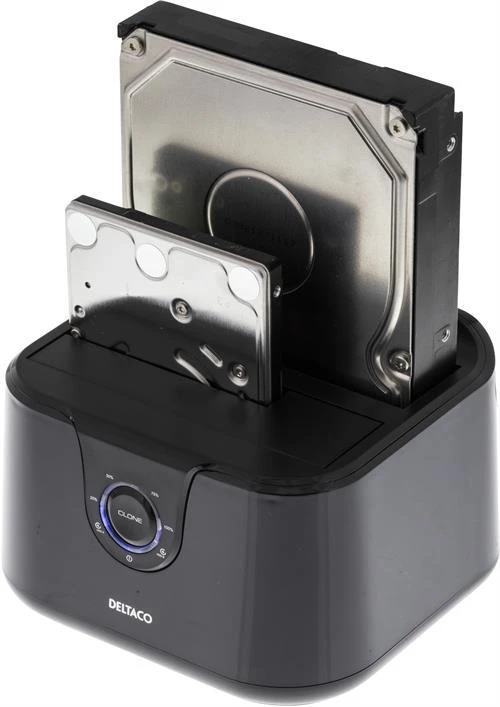 HDD dėžutė DELTACO SATA 2x 2.5" ar 3.5" USB 3.0 / MAP-GD35U3