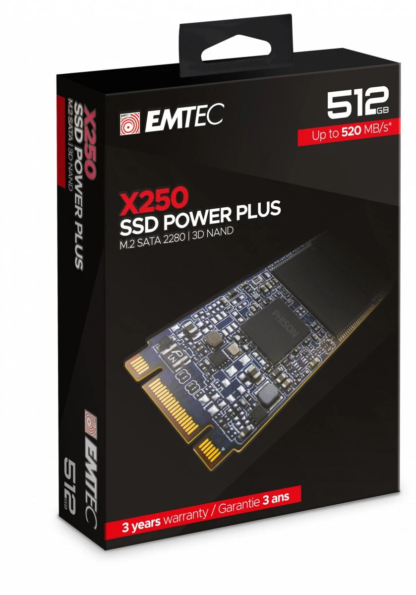 Disk SSD Emtec X250 512GB M.2 2280 SATA III (ECSSD512GX250)