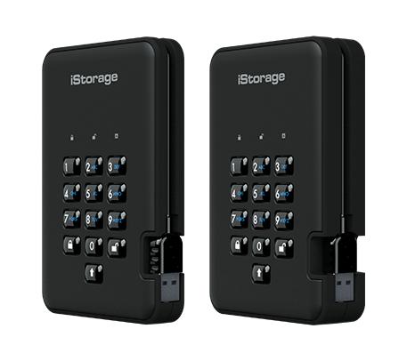 Kietasis diskas Disk zewnętrzny HDD iStorage diskAshur2 4TB Juodas (IS-DA2-256-4000-B)
