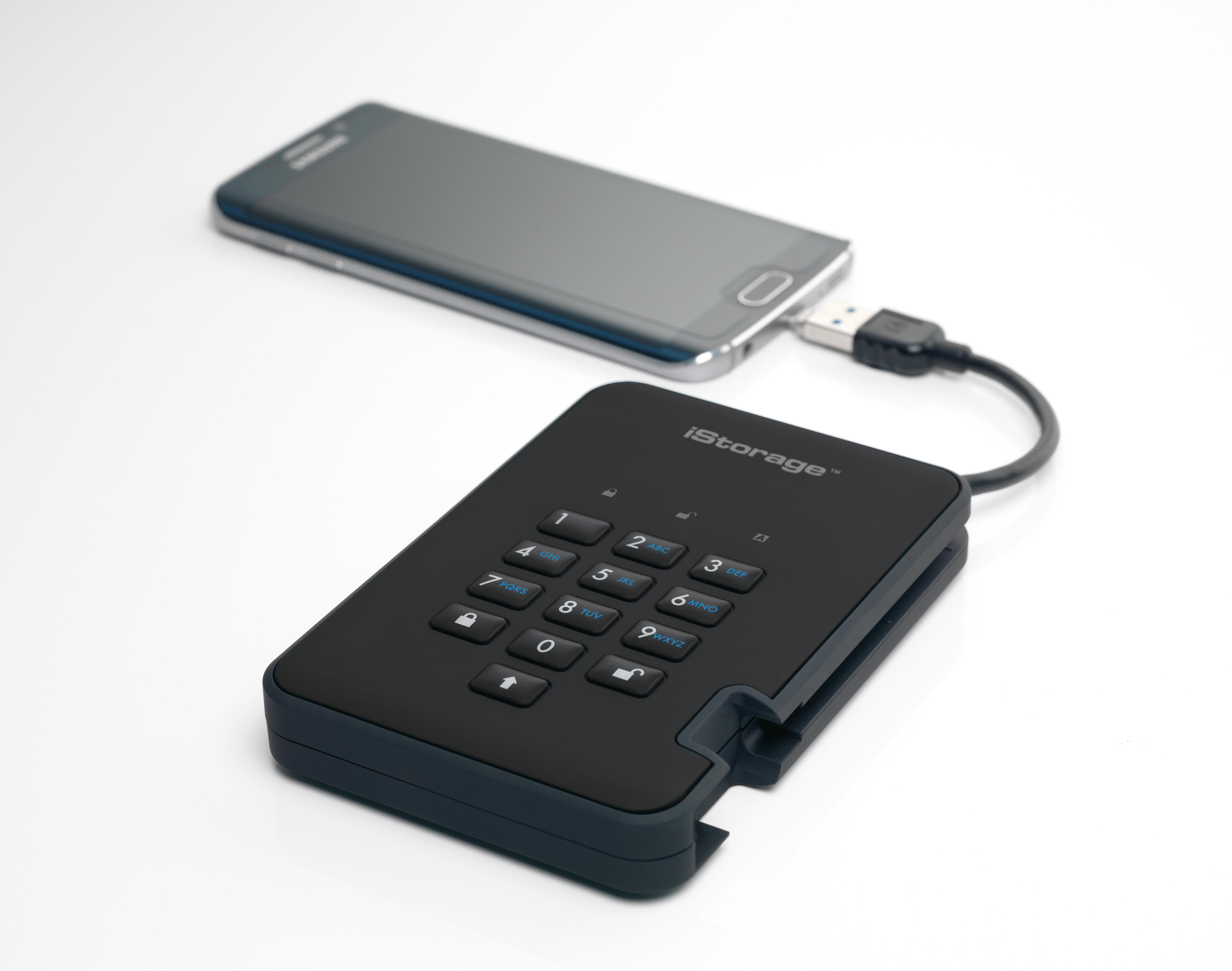 Kietasis diskas Disk zewnętrzny HDD iStorage diskAshur2 500GB Juodas (IS-DA2-256-500-B)