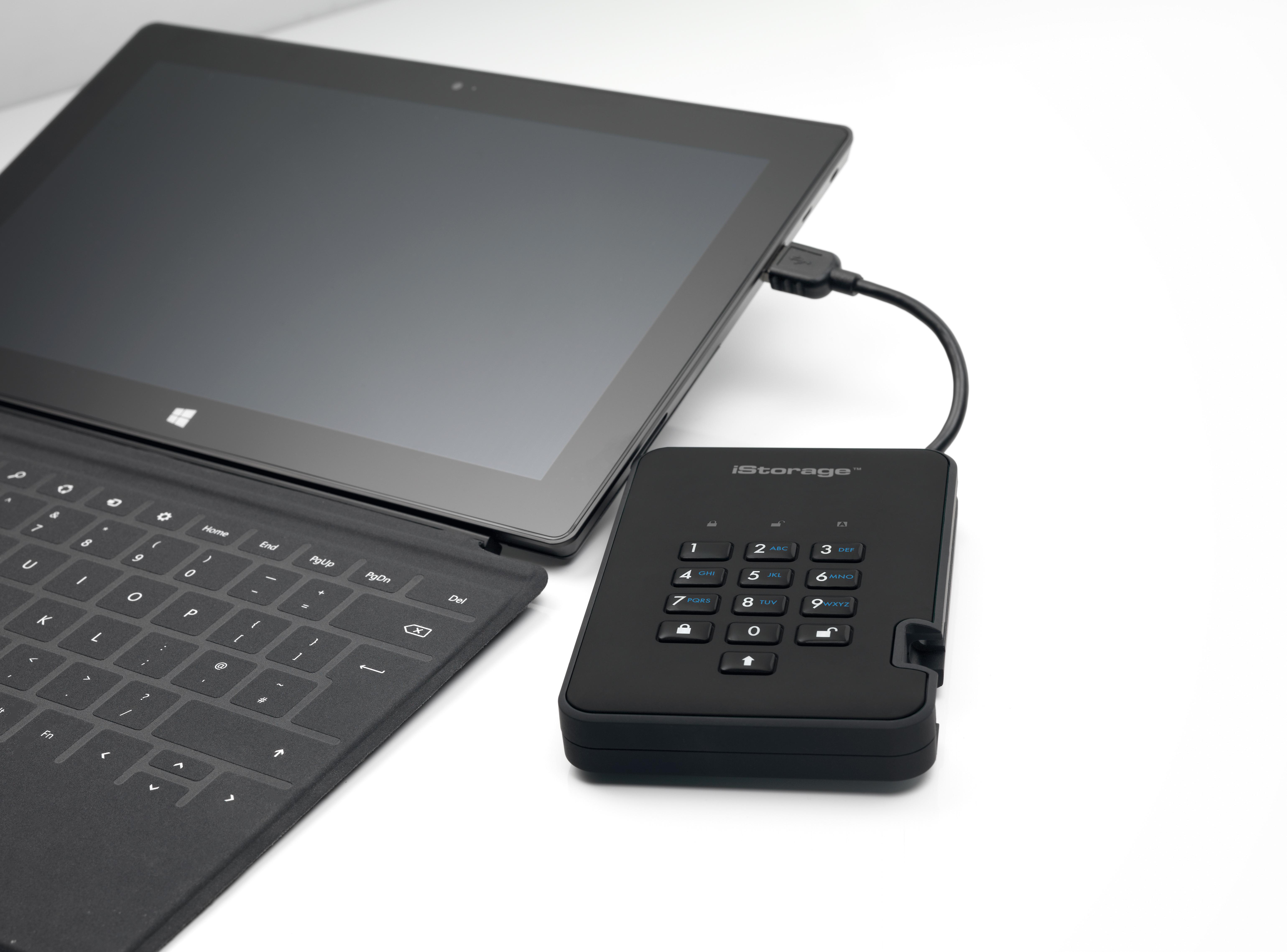 Kietasis diskas Disk zewnętrzny HDD iStorage diskAshur2 500GB Juodas (IS-DA2-256-500-B)