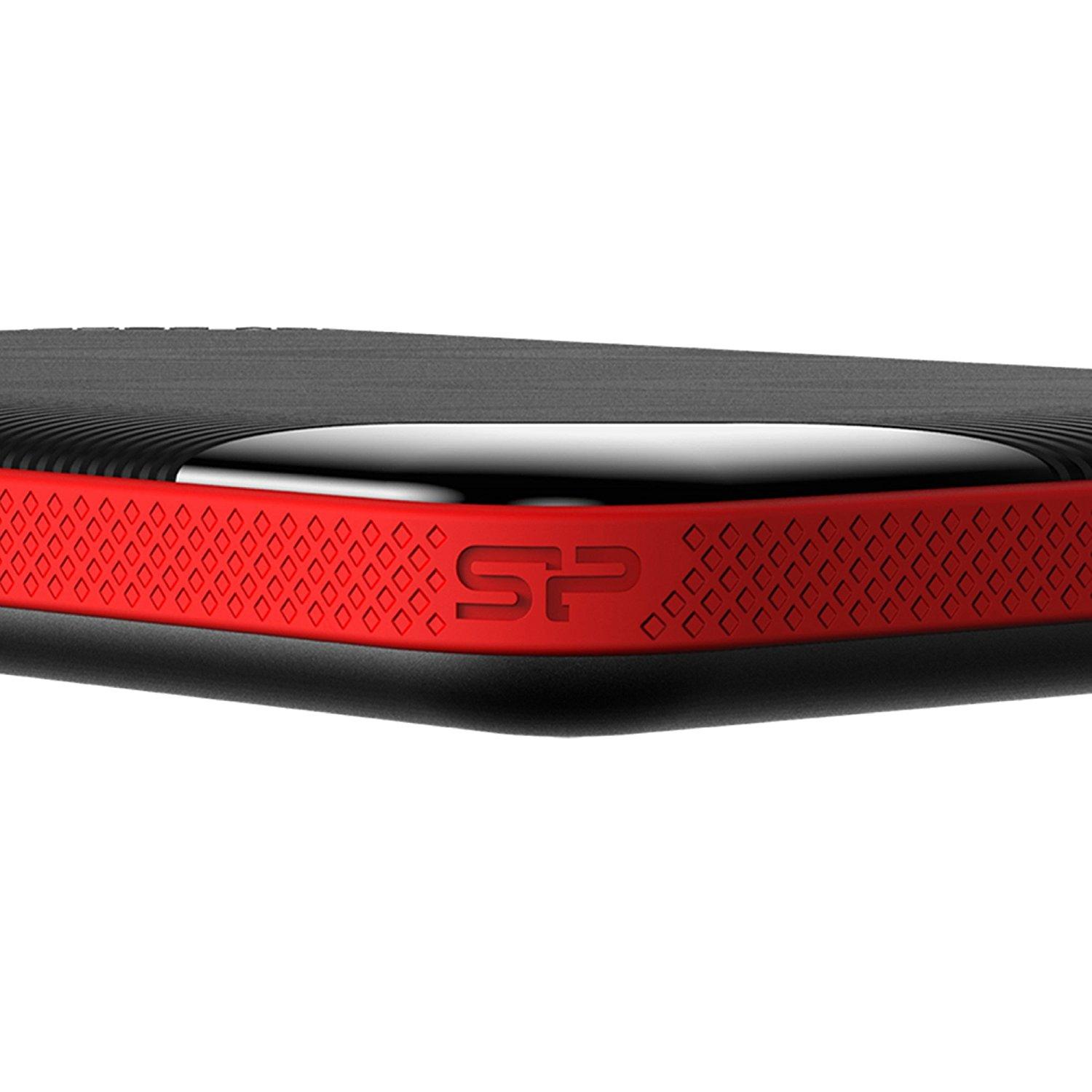 Kietasis diskas išorinis HDD Silicon Power šarvas A62 5TB Juoda ir raudona (SP050TBPHD62LS3K)