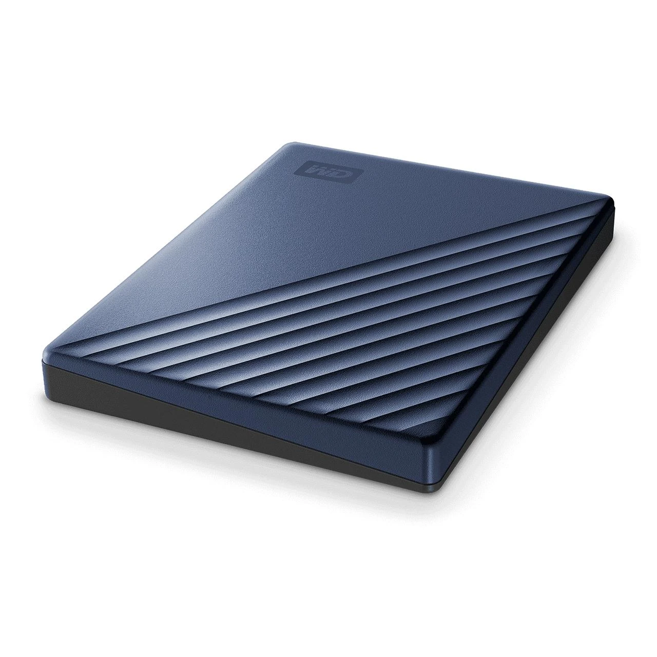 Kietasis diskas Western Digital „My Passport Ultra 5TB Mėlyna USB-C/USB3.0 HDD 2,5" metalinio apdailos nešiojamas išorinis RTL diskas