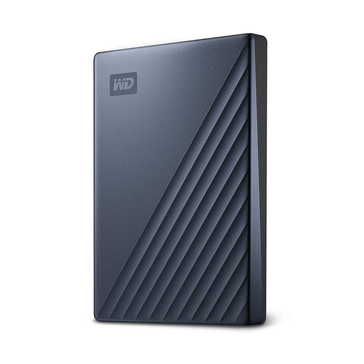 Kietasis diskas Western Digital „My Passport Ultra 5TB Mėlyna USB-C/USB3.0 HDD 2,5" metalinio apdailos nešiojamas išorinis RTL diskas