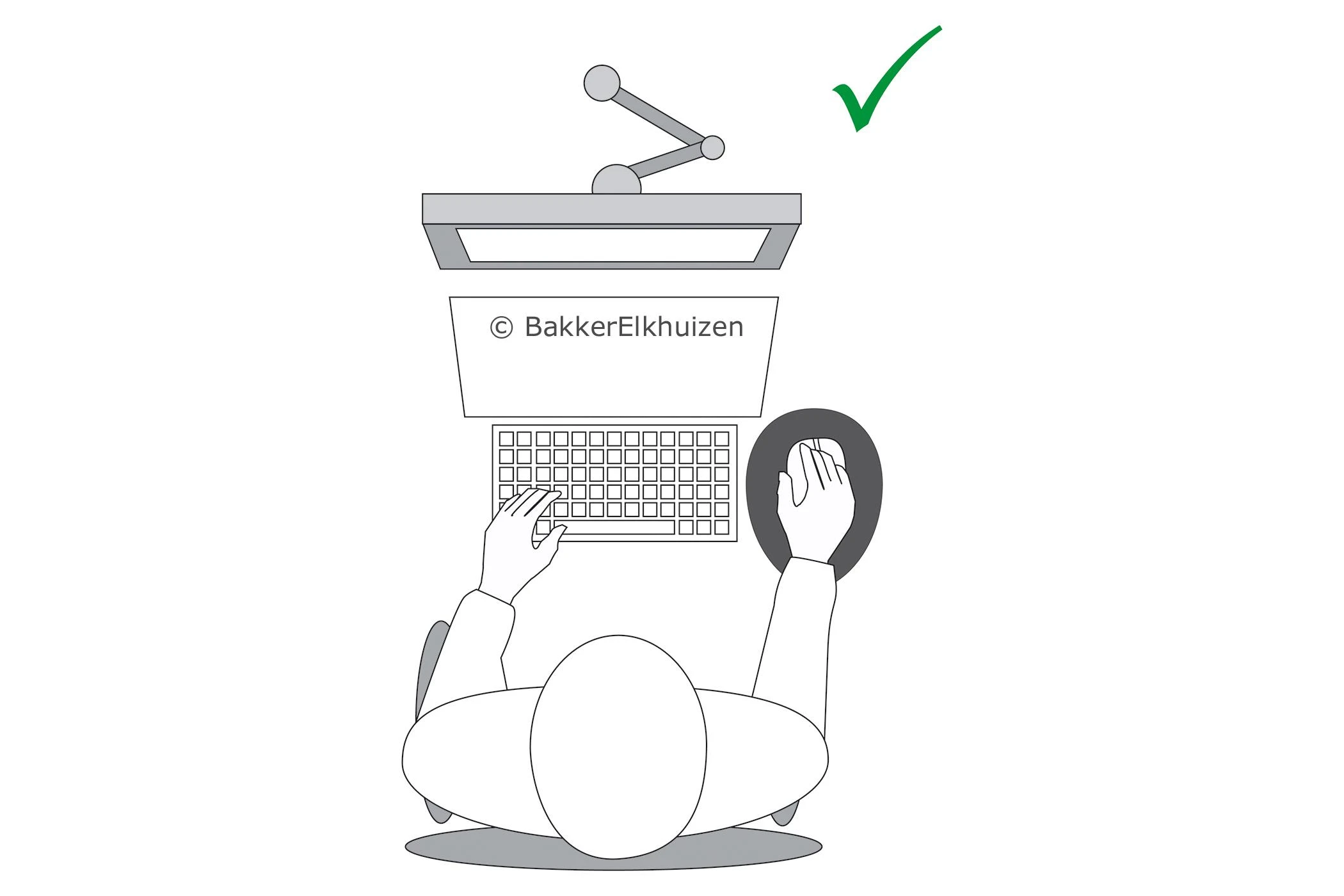 Bakker Elkhuizen BakkerElkhuizen The Egg Ergo Pelės kilimėlis