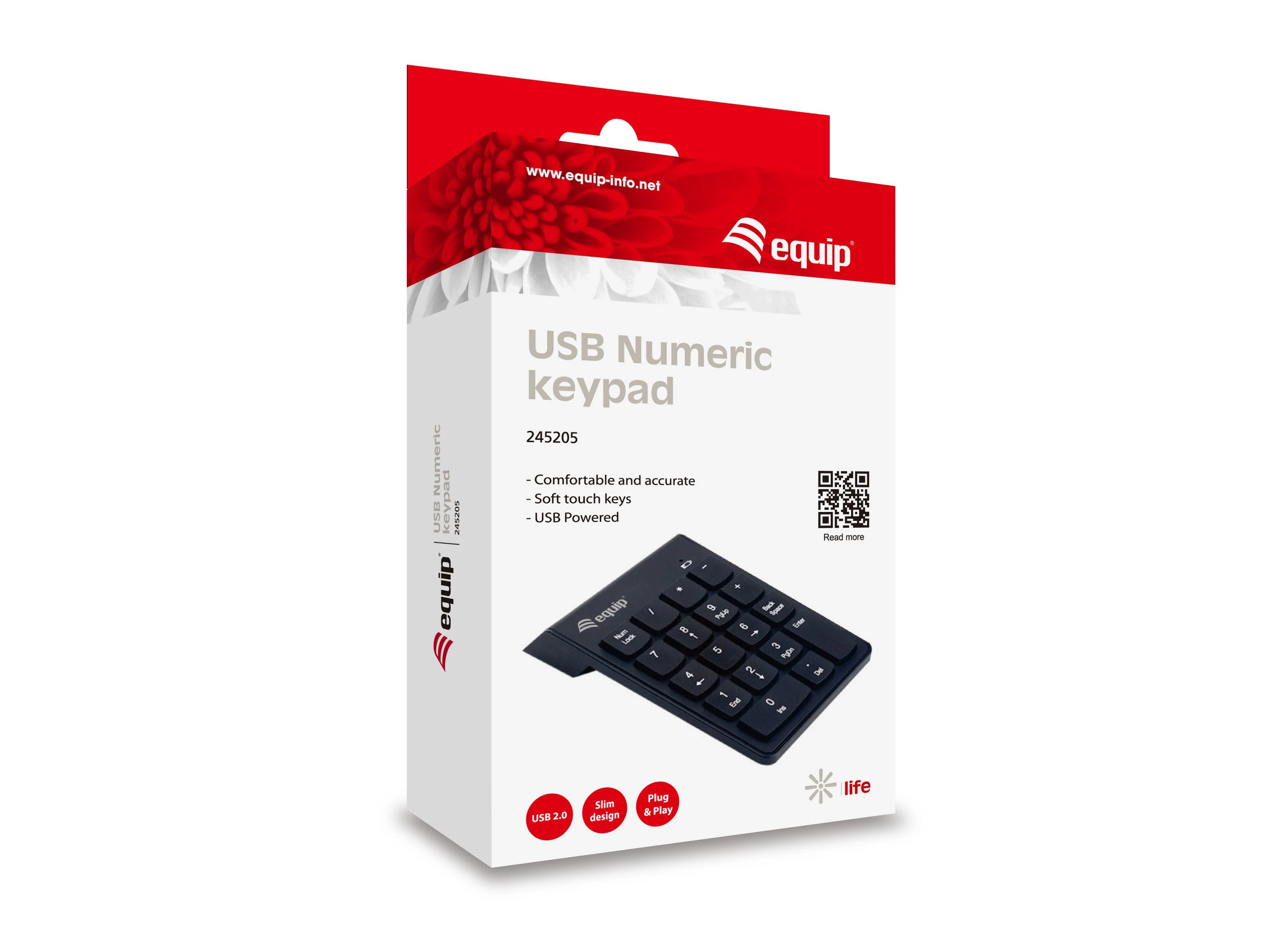 Klaviatūra Equip Kabelgebundene USB Nummernblock juodas