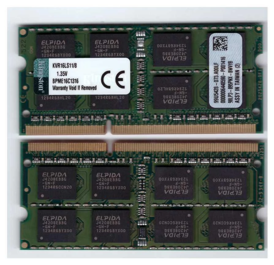 Nešiojamo kompiuterio atmintis KINGSTON 8GB 1600MHz DDR3L Non-ECC CL11 SODIMM 1.35V