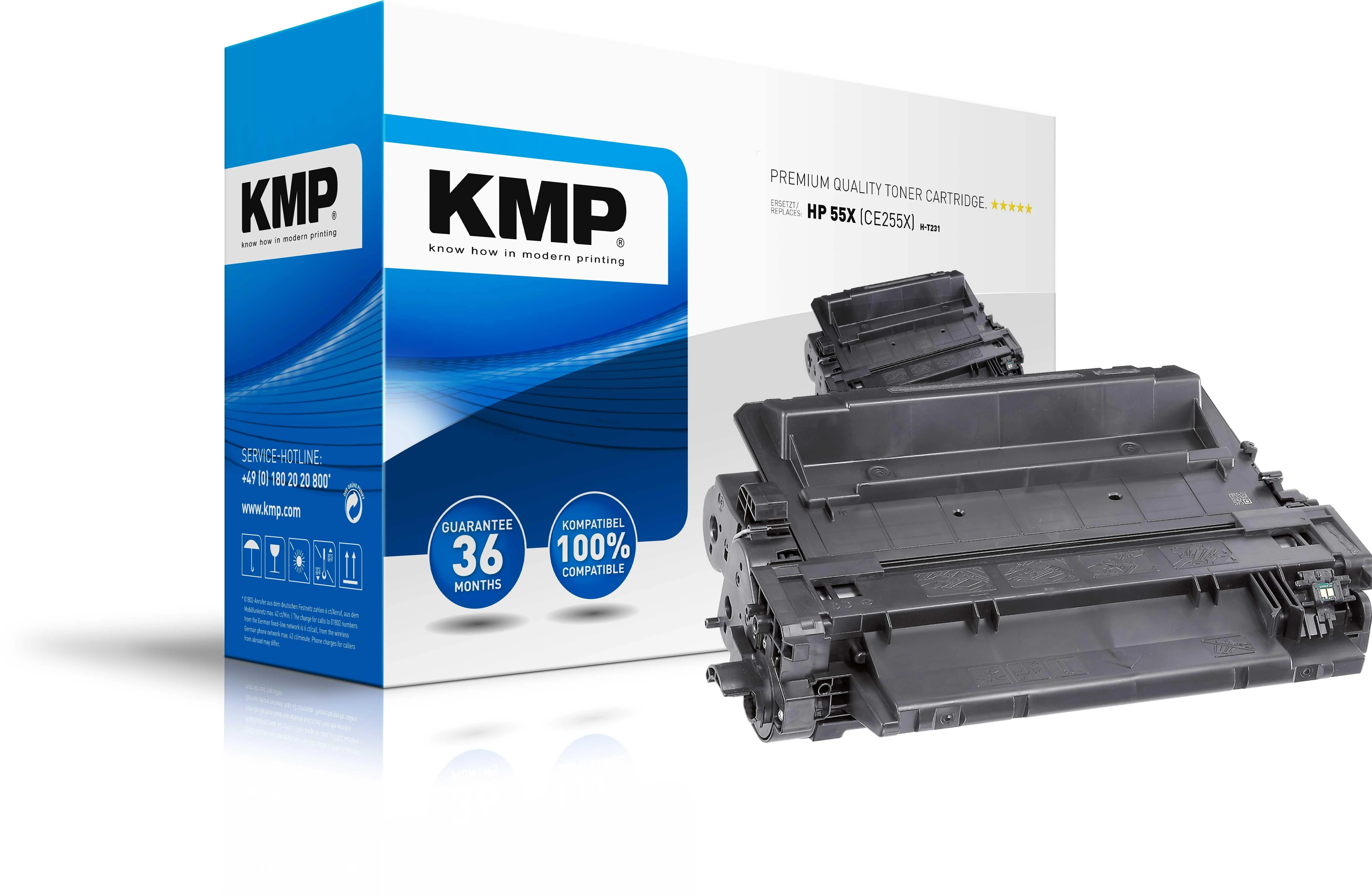 Legrand KMP Printtechnik AG KMP Toneris HP CE255X 12500 S. H-T231 juodas remanufactured