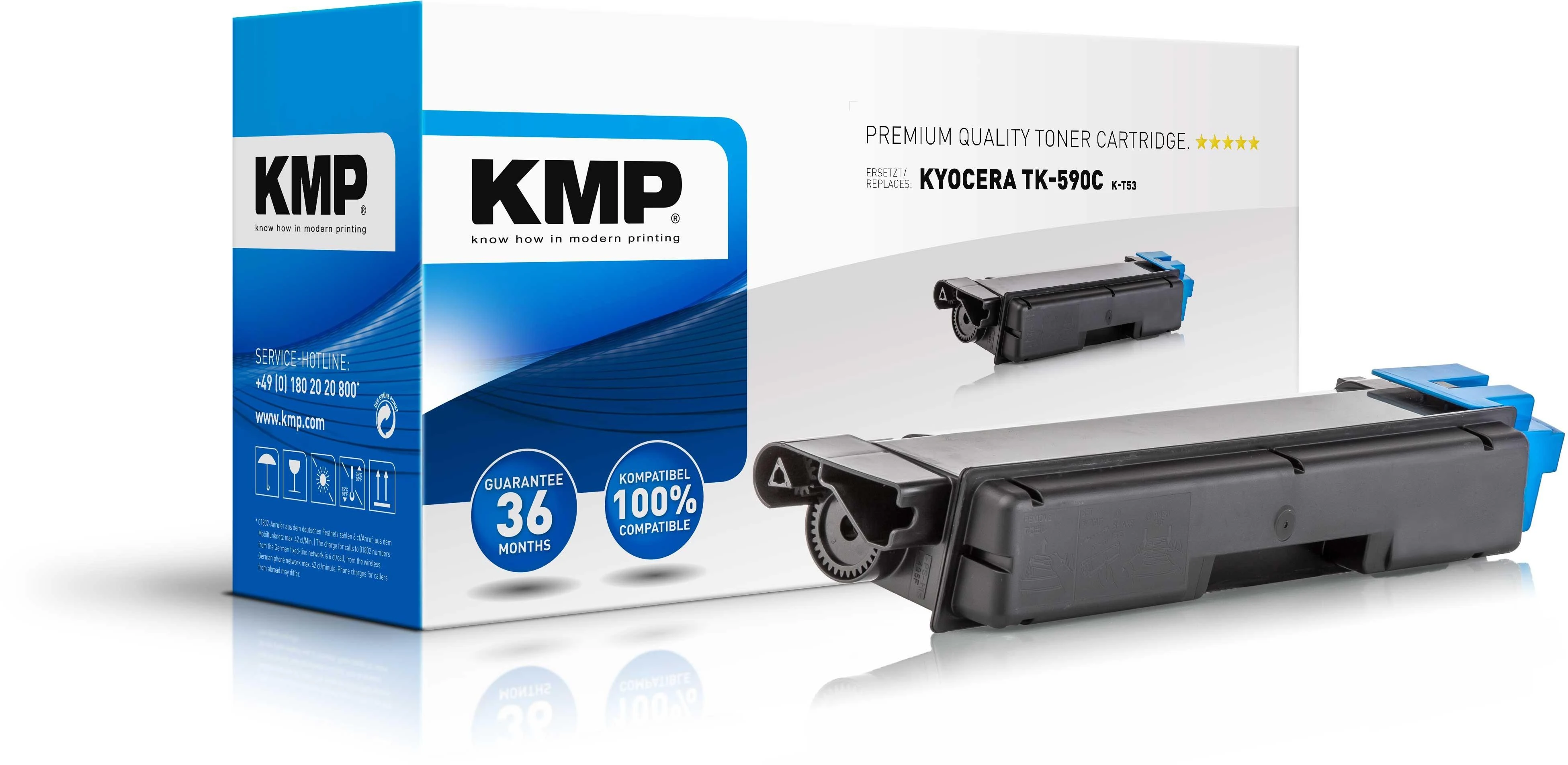 KMP K-T53 Toneris žydras, suderinamas su Kyocera TK-590 C