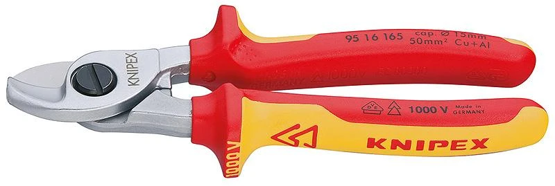 Elektrikų kabelio žirklės KNIPEX 9516, 165mm