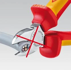 Elektrikų kabelio žirklės KNIPEX 9516, 165mm
