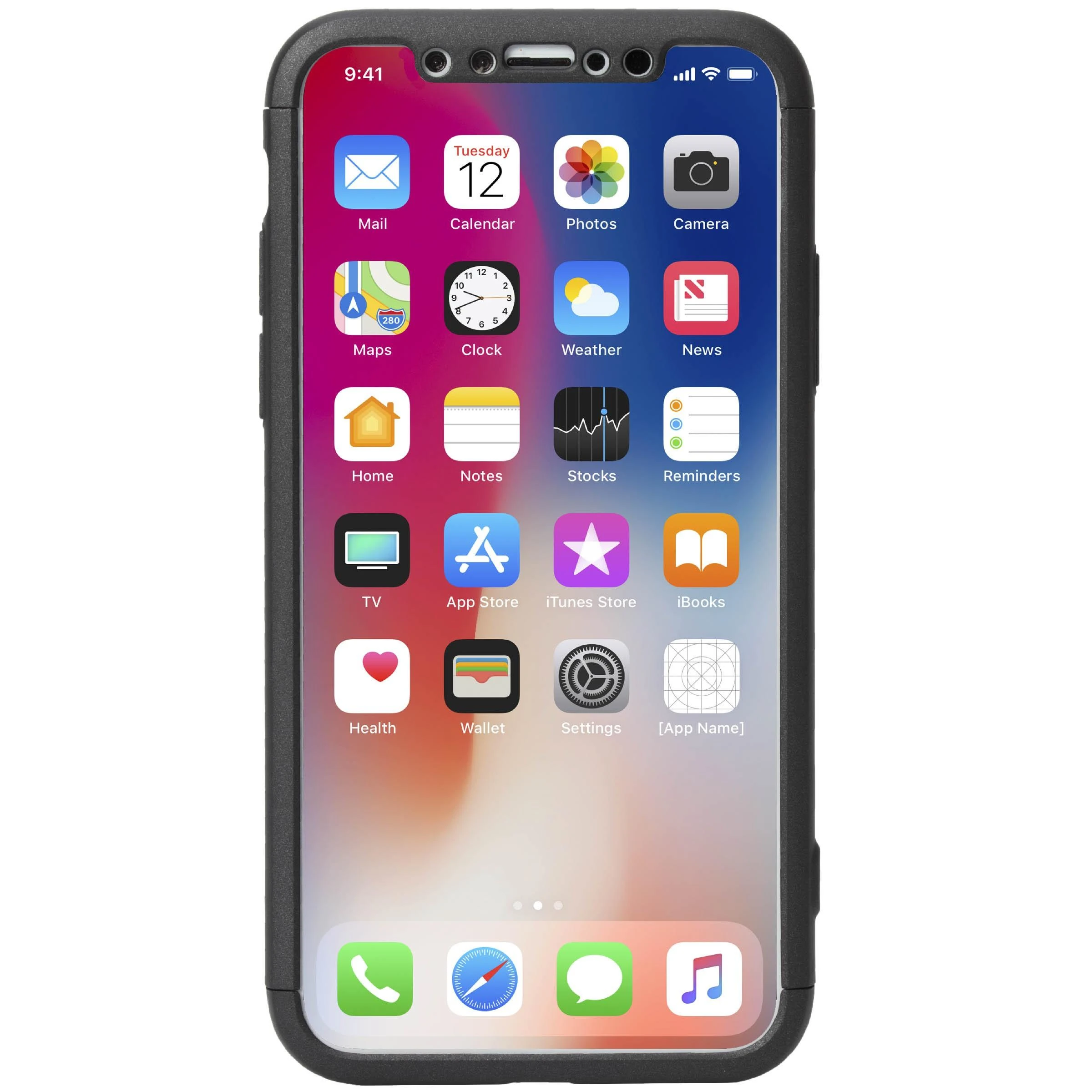 Krusell Arvika 3.0 dėklas Apple Apple iPhone XS Max juodos spalvos