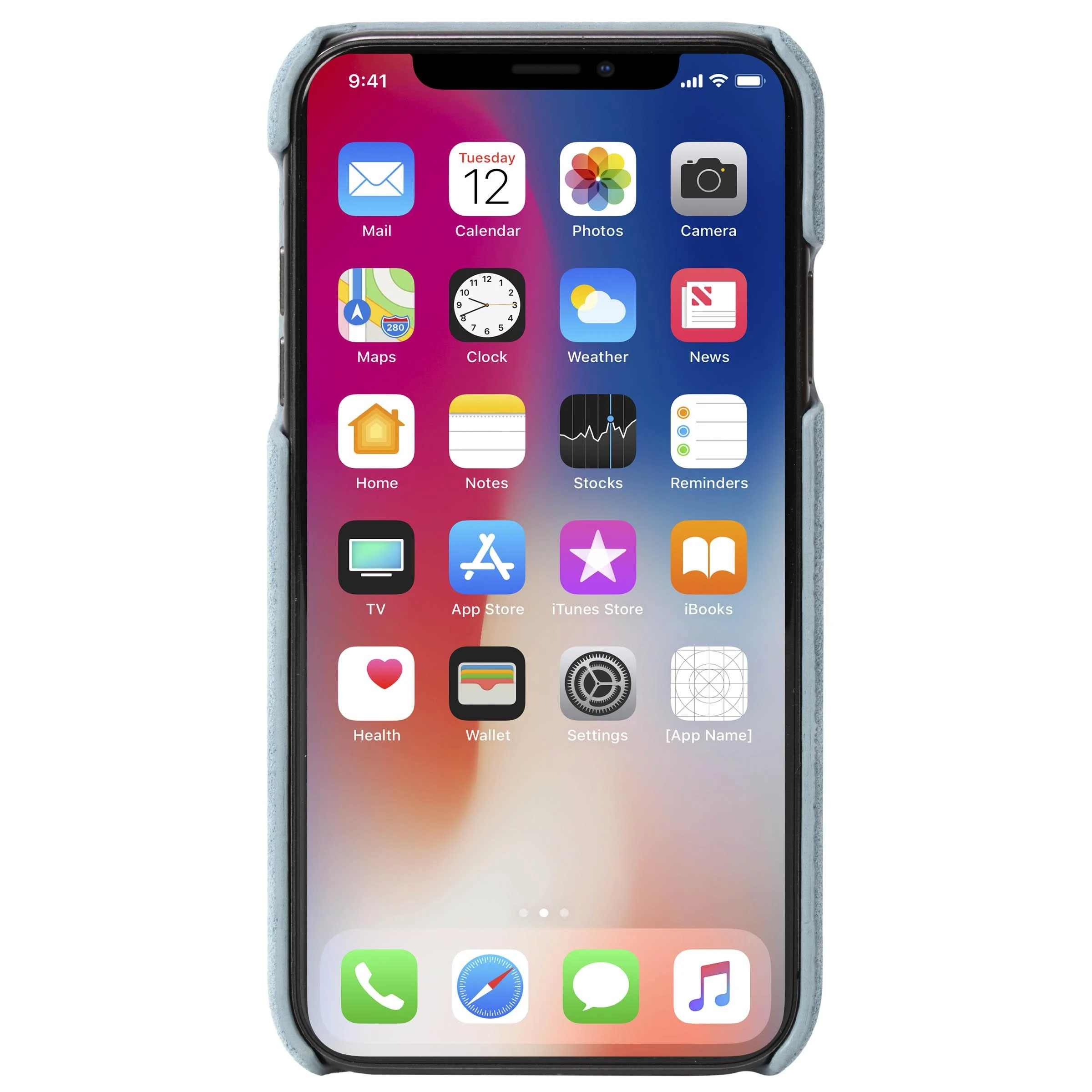 Dėklas Krusell Krusell iPhone X/Xr Broby Cover 61467 mėlyna/mėlynas
