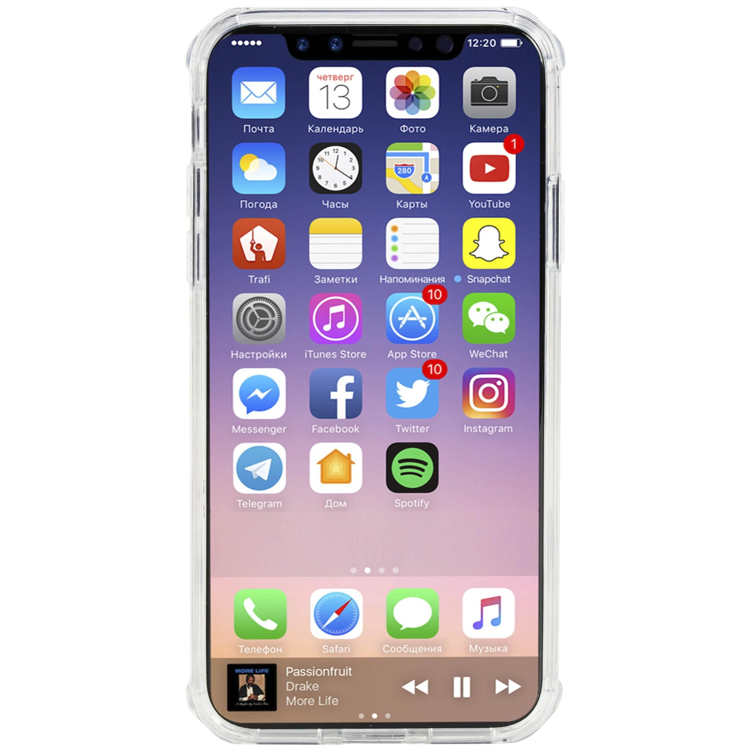 Krusell Kivik Pro Cover - dėklas skirtas Apple iPhone X Transparent