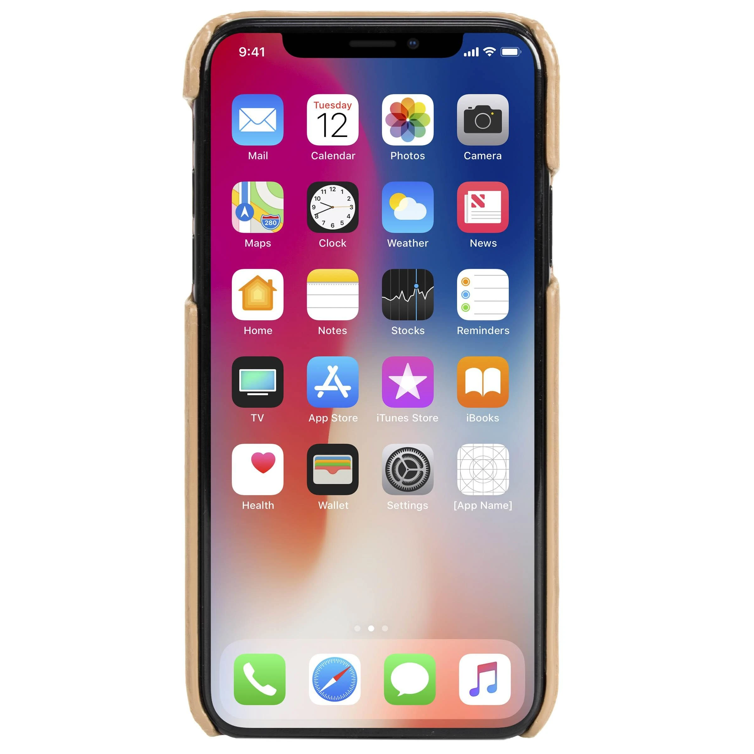 Krusell Sunne 2 Card dėklas Apple Apple iPhone XS Max vintage nude
