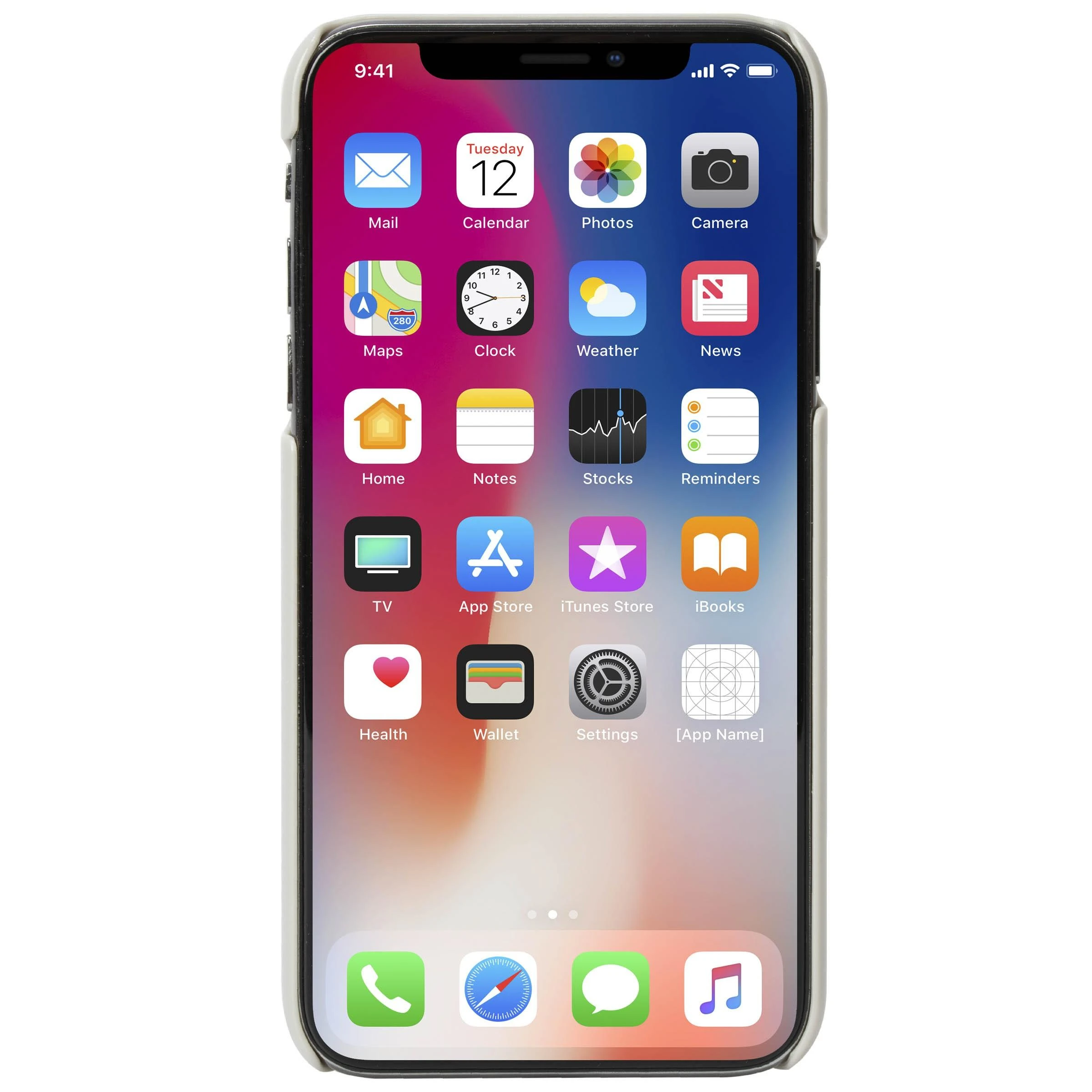 Pilkas telefono dėklas Krusell Tanum iPhone X/XS