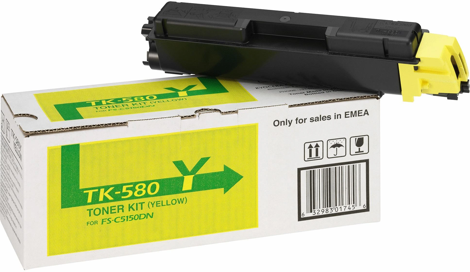Dažomieji milteliai KYOCERA TK-580Y, Geltona