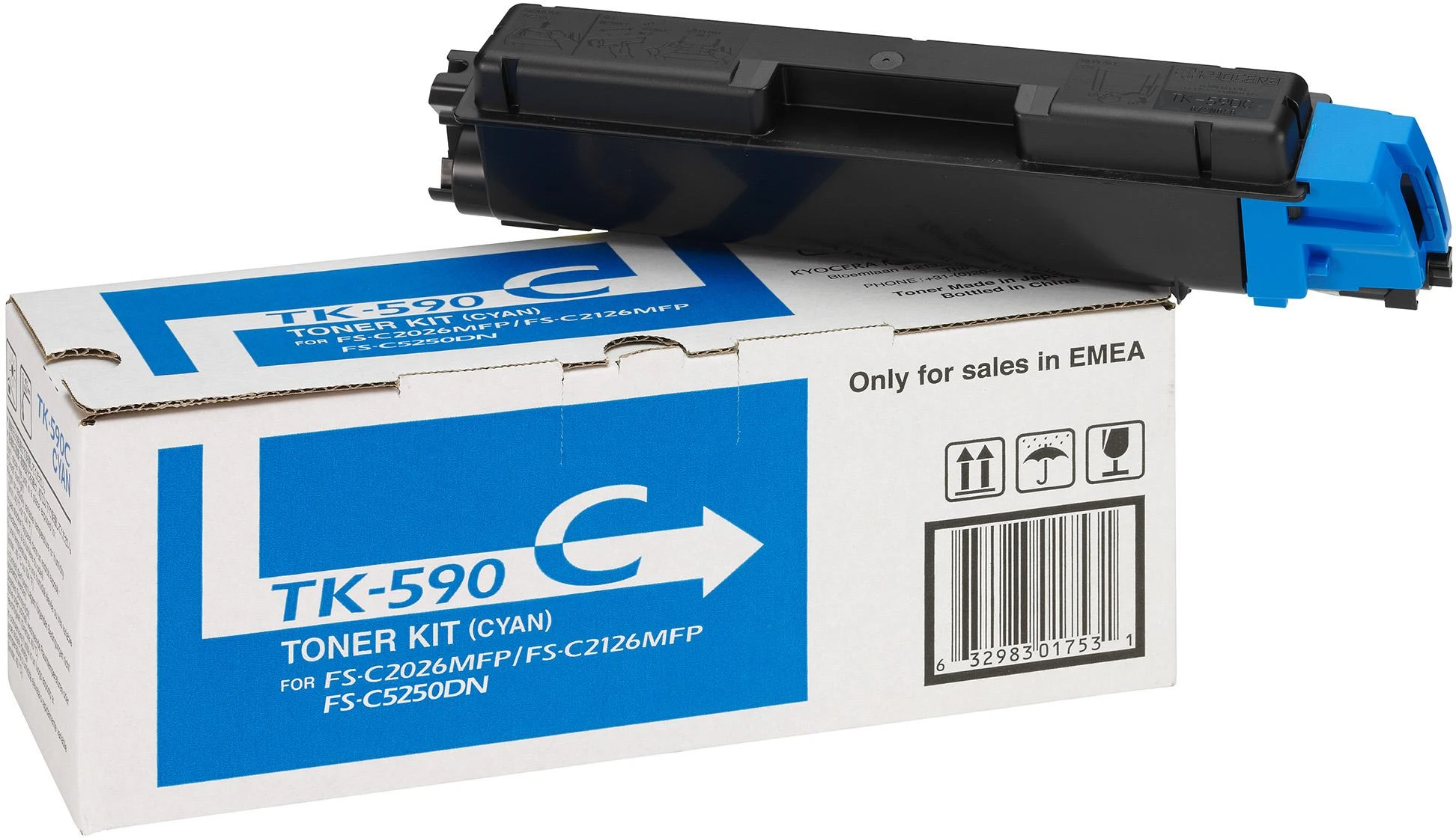 Dažomieji milteliai KYOCERA TK-590C, Mėlyna