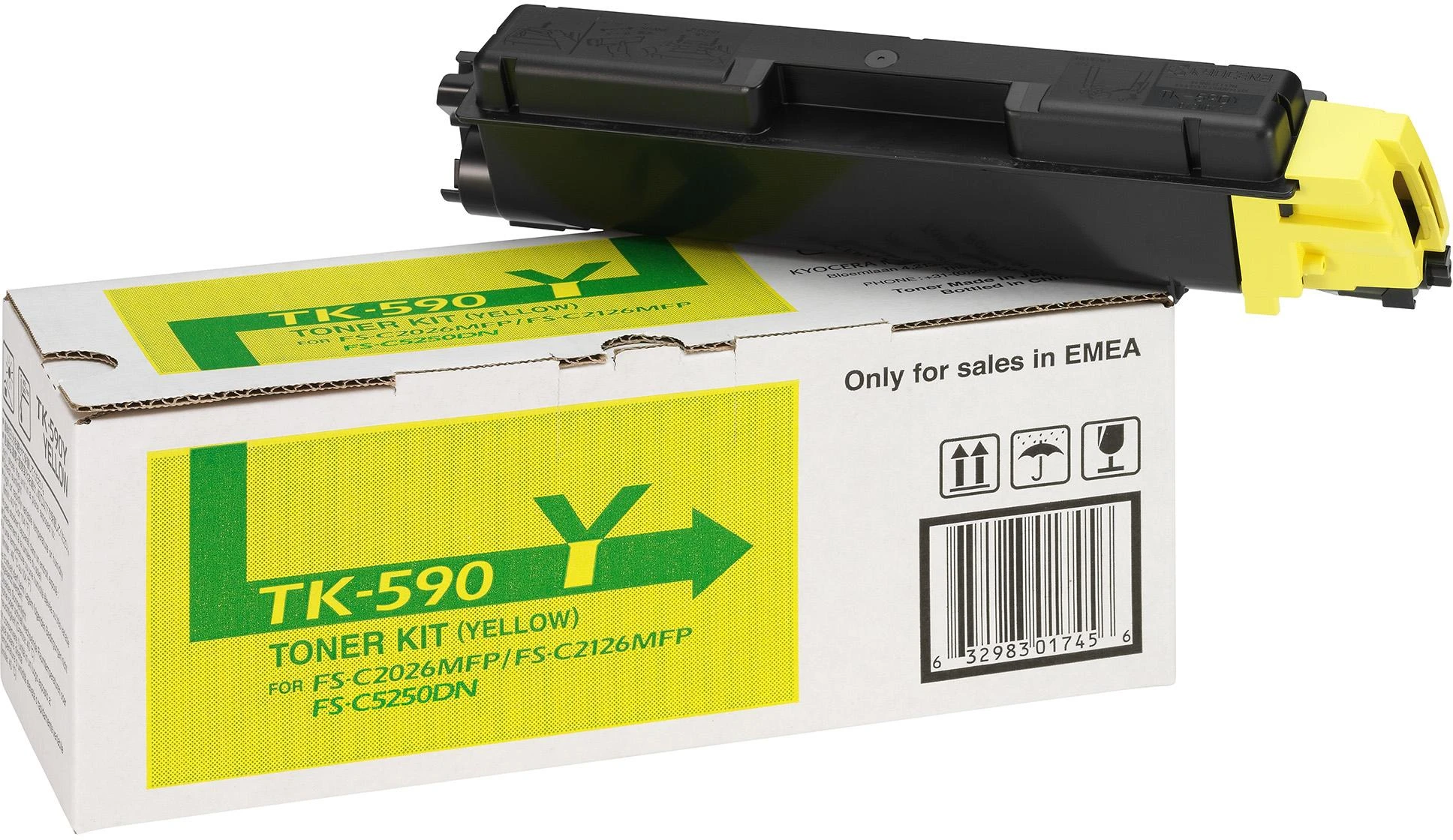 Dažomieji milteliai KYOCERA TK-590Y, Geltona