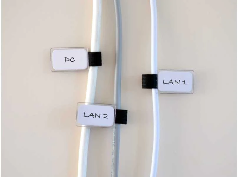 LABEL THE CABLE Mini Velcro Ties 10-piece Set - juodos spalvos