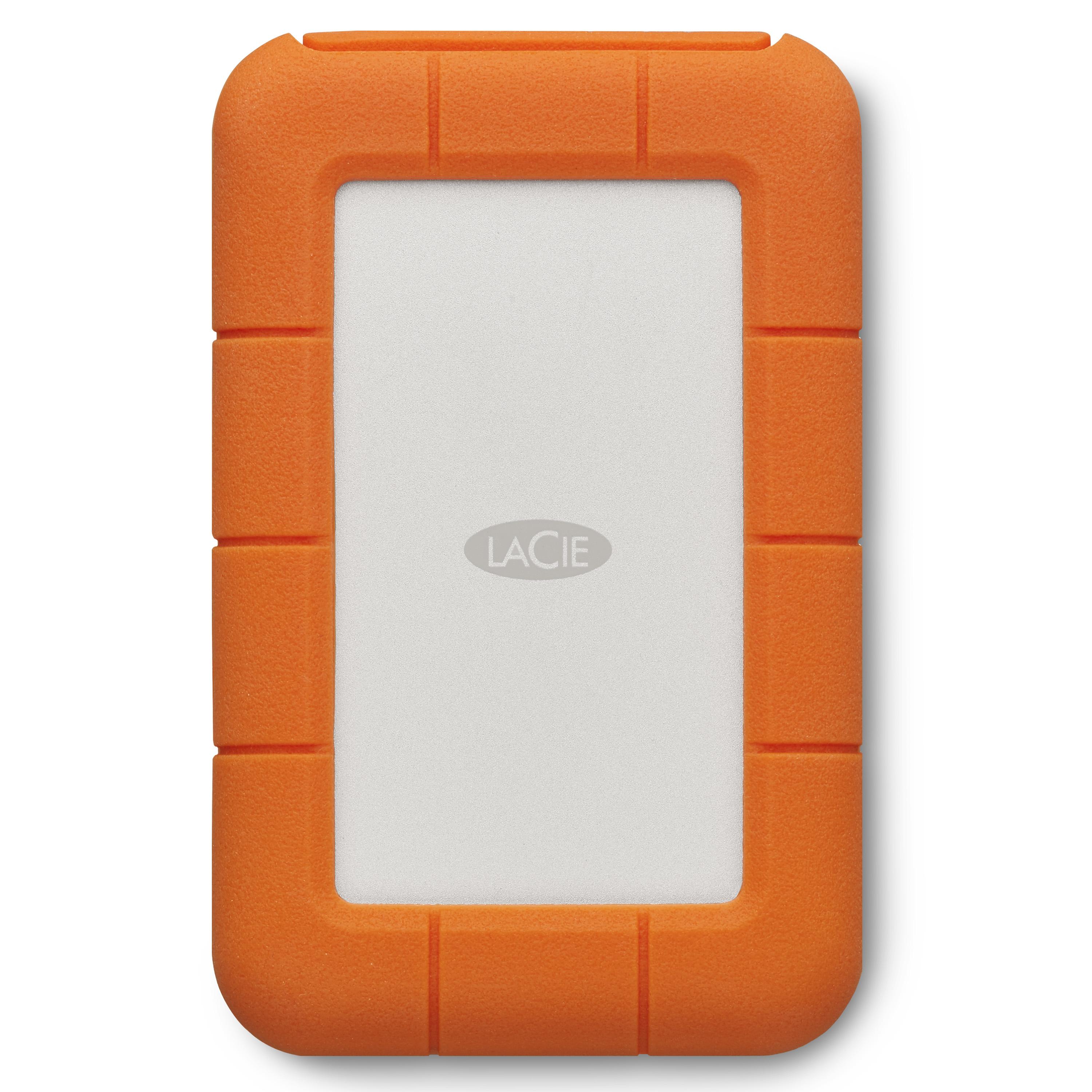 „LaCie Rugged Secure 2 TB“, išorinis kietasis diskas - baltas/oranžinis, USB-C 3.2 Gen 1 (5 Gbit/s)