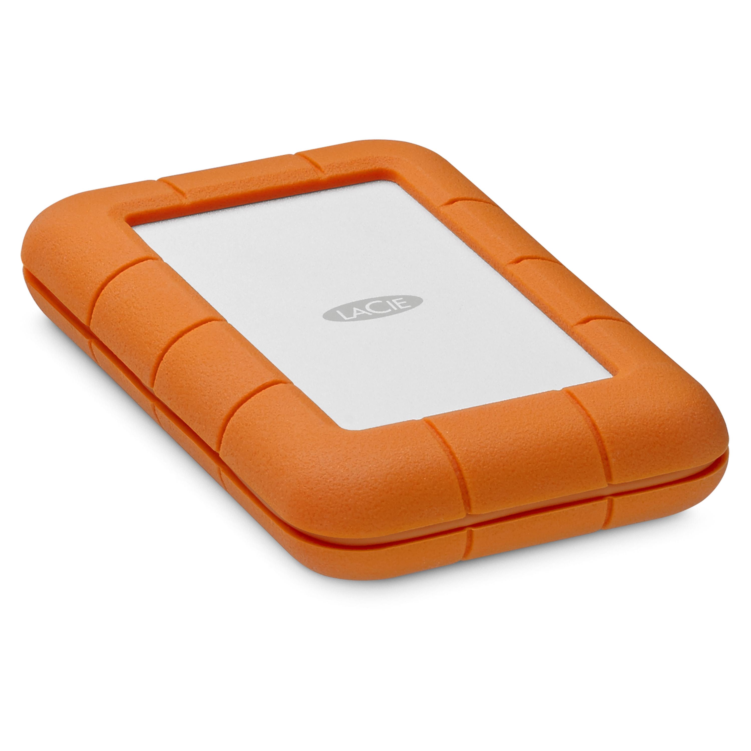 „LaCie Rugged Secure 2 TB“, išorinis kietasis diskas - baltas/oranžinis, USB-C 3.2 Gen 1 (5 Gbit/s)