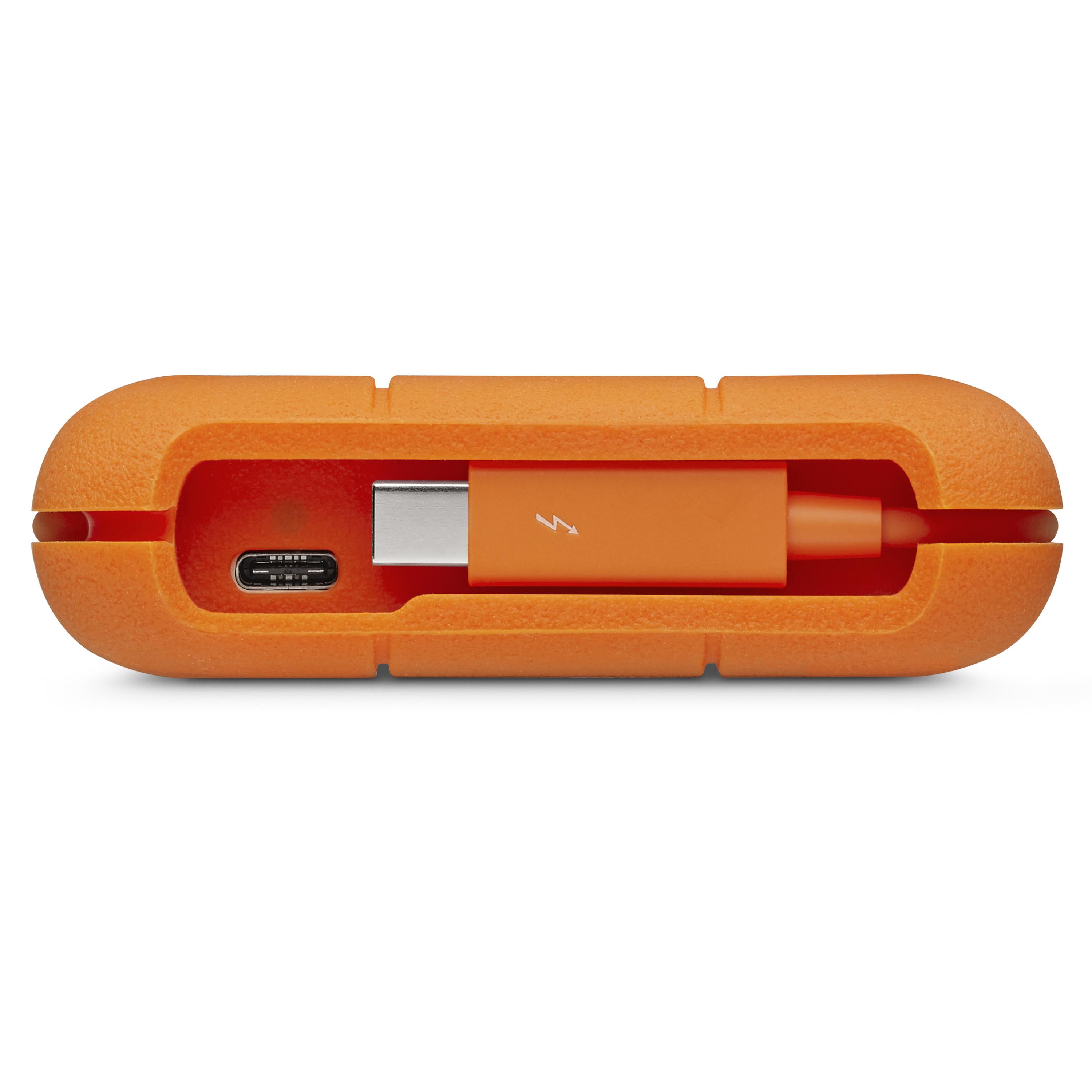 „LaCie Rugged Secure 2 TB“, išorinis kietasis diskas - baltas/oranžinis, USB-C 3.2 Gen 1 (5 Gbit/s)