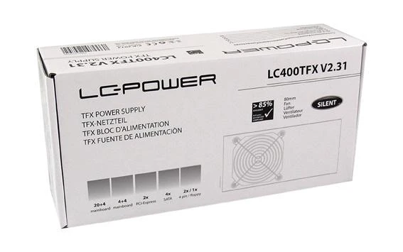 LC Power Maitinimo šaltinis 350W LC400TFX V2.31 85+ 80MM 2x PCI-e 4x SATA