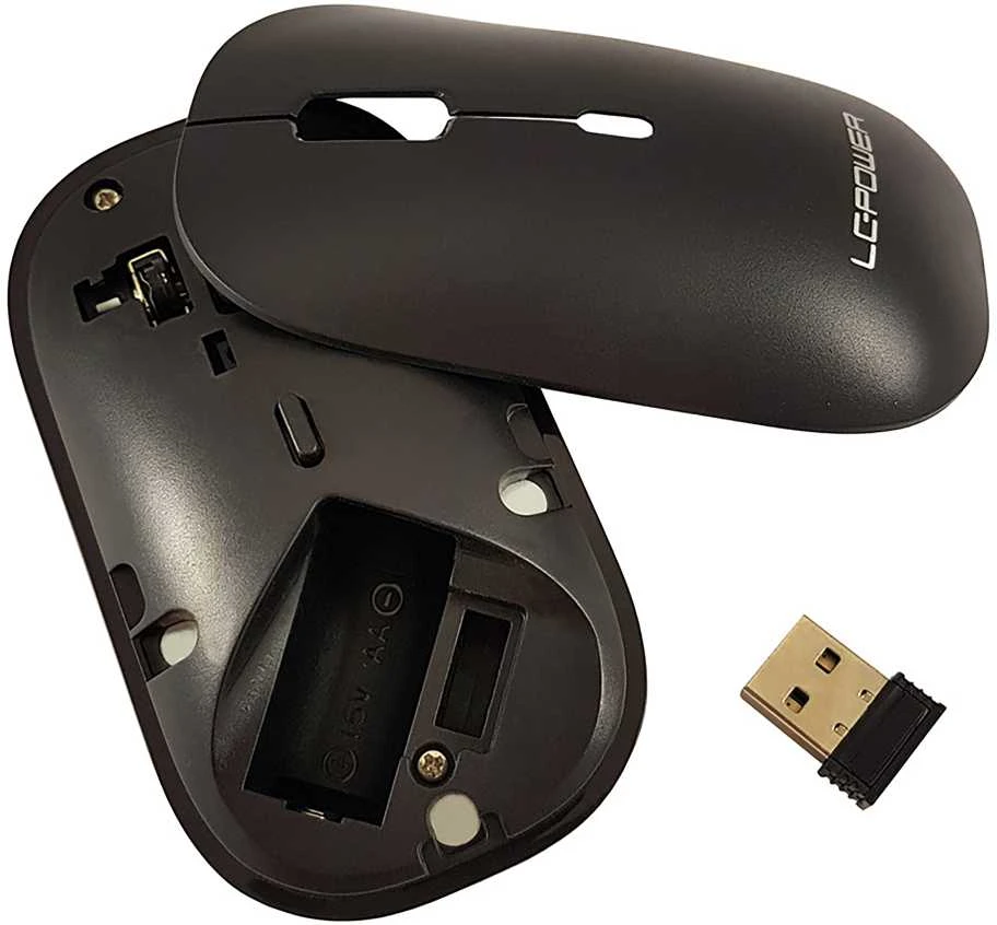 „Pelė LC-Power LC-M720BW“ optinė 2,4 GHz USB belaidė pelė, juoda