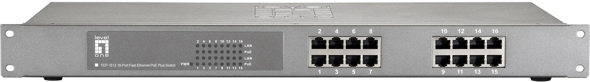 Šakotuvas Level One Pirmo lygio jungiklis LevelOne FEP-1612