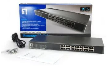 Šakotuvas Level One Carruzzo LevelOne FSW-2450 tinklo komutatorius Ne-valdomas Fast Ethernet (10/100) Juoda