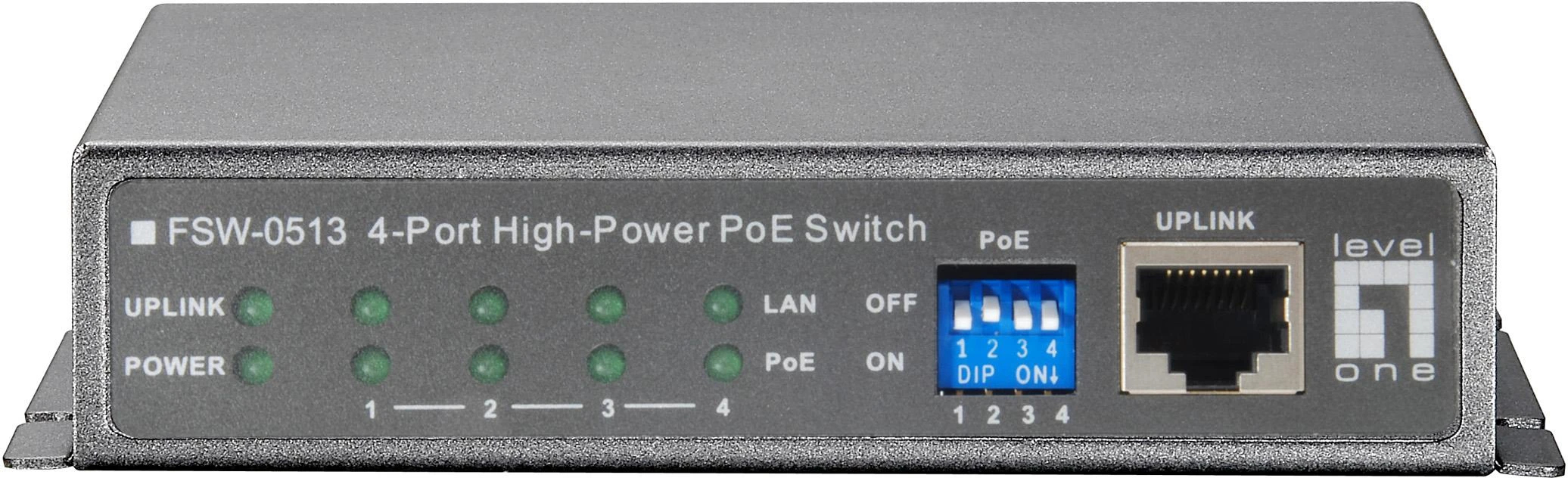 Level One FSW-0513 PoE komutatorius su DIP jungikliais