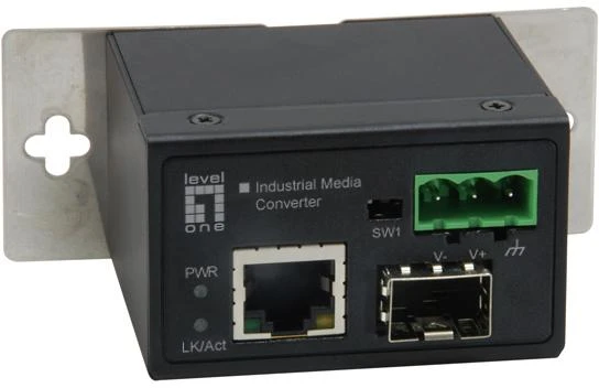 Šakotuvas Level One Carruzzo LevelOne IEC-4000 tinklo medijos keitiklis 100 Mbit/ai Juoda