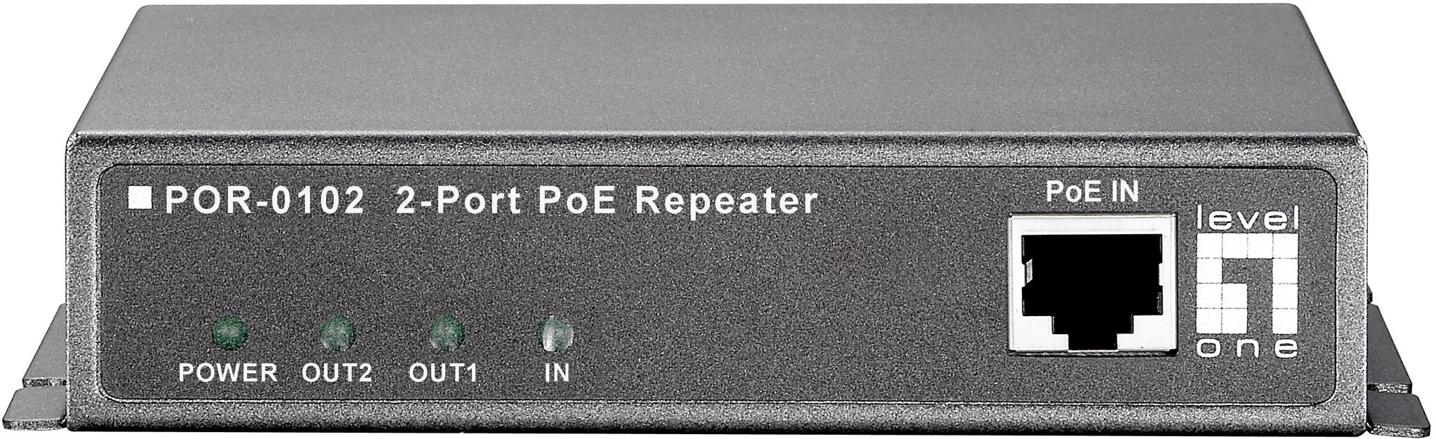 LevelOne LEVEL ONE POR-0102 Power over Ethernet PoE Extender šviesolaidinis keitiklis - 552014