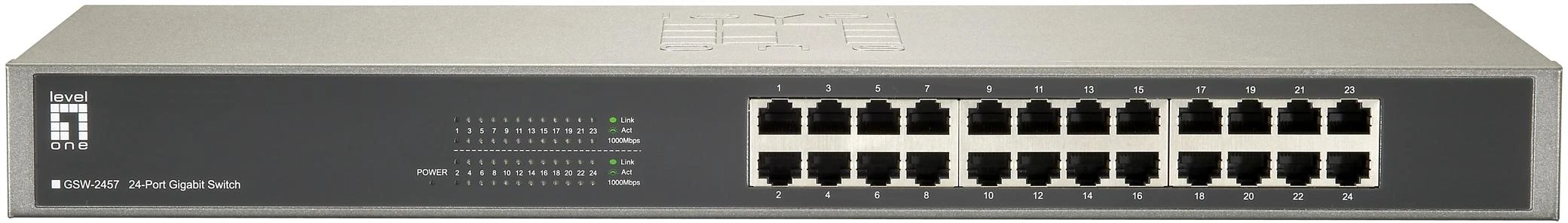 Šakotuvas Level One Lenovo LevelOne GSW-2457 tinklo komutatorius Ne-valdomas Gigabit Ethernet (10/100/1000) Juoda