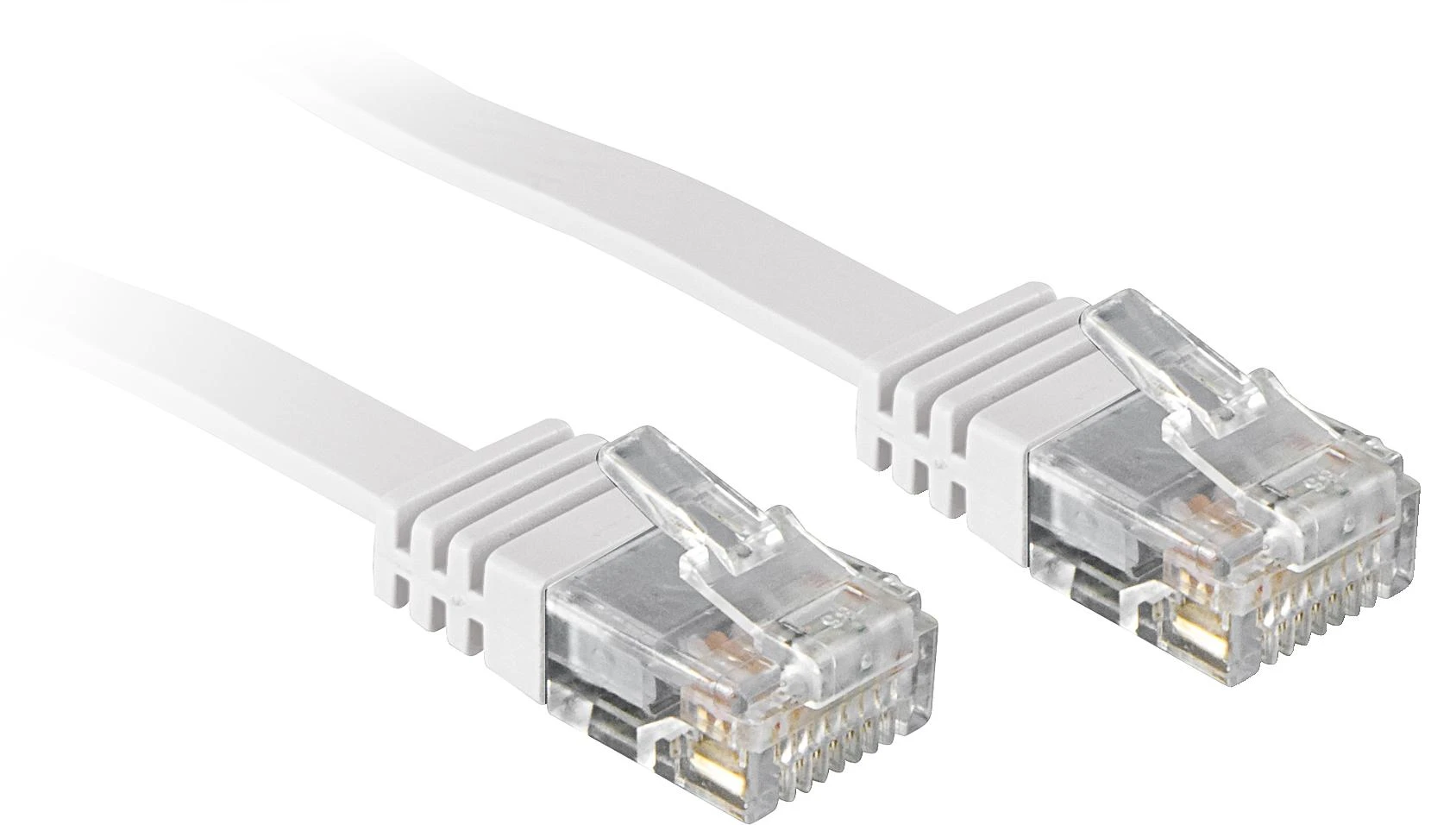 Tinklo Kabelis - LINDY Cat.6 U/UTP Plokščias Tinklo Kabelis, RJ45, M/M, 250MHz, 32AWG, 10 m, Baltas