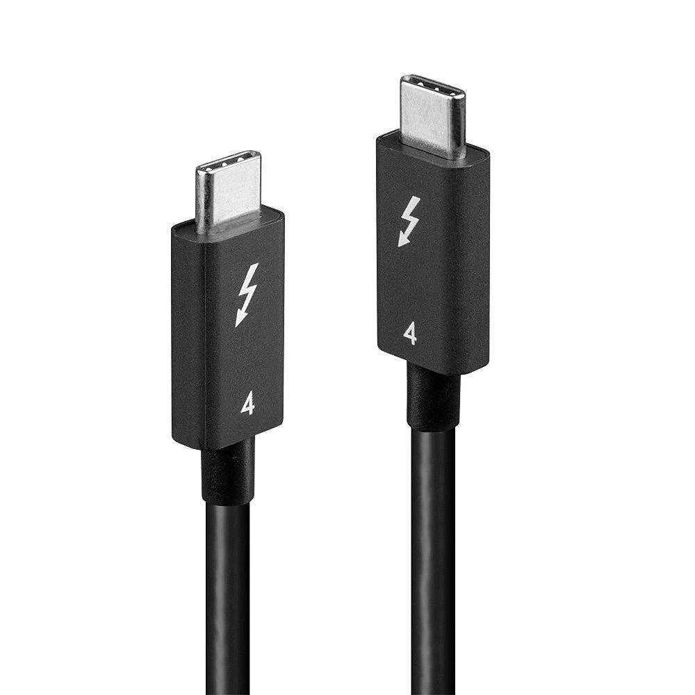 Thunderbolt Laidas - LINDY Thunderbolt 4 Laidas, 40Gbps, 100W PD, 1 m, Juodas