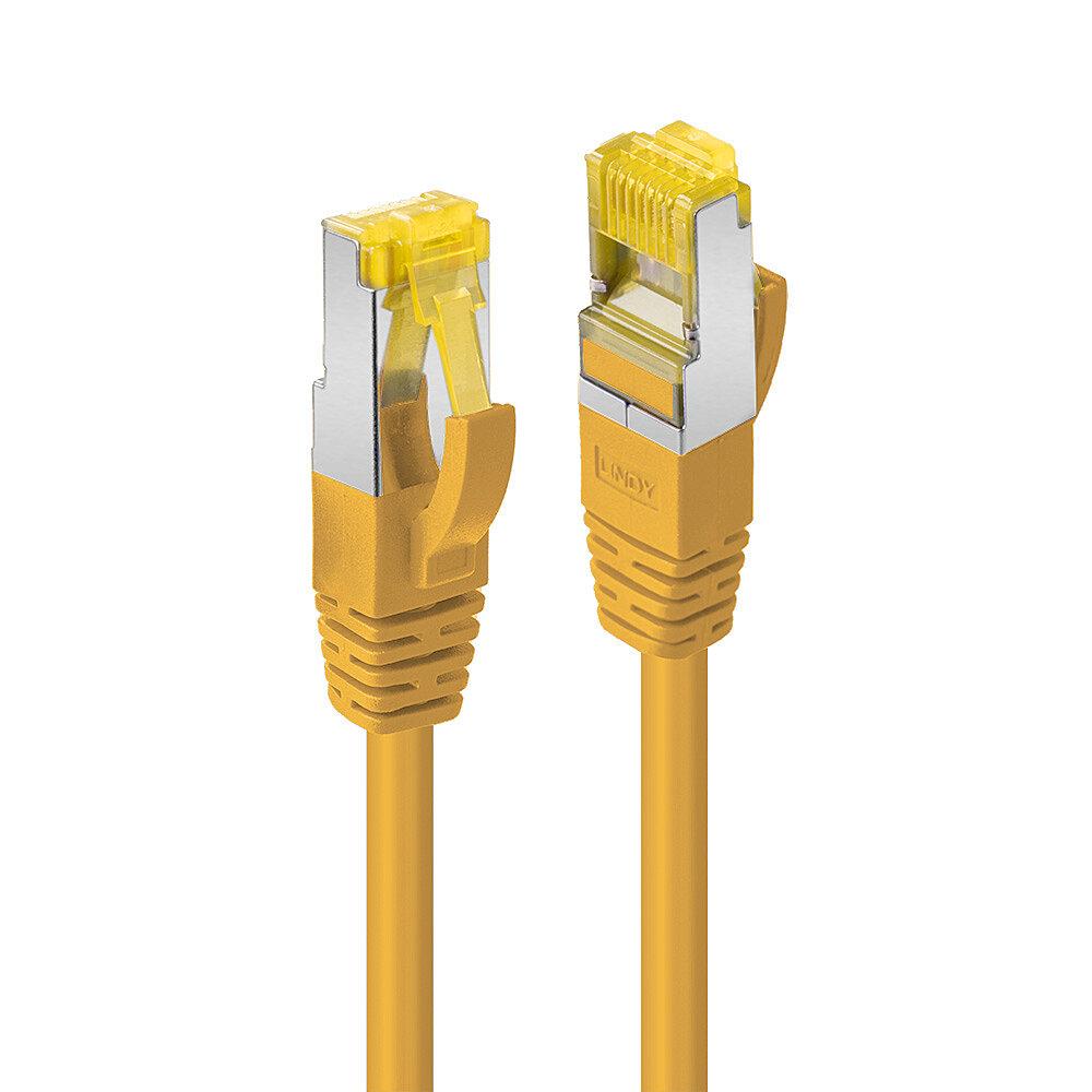 Tinklo Kabelis - LINDY RJ45 S/FTP LSZH Tinklo Kabelis, Cat.6A Kištukas, Cat.7 Neapdirbtas Kabelis, 20 m, Geltonas