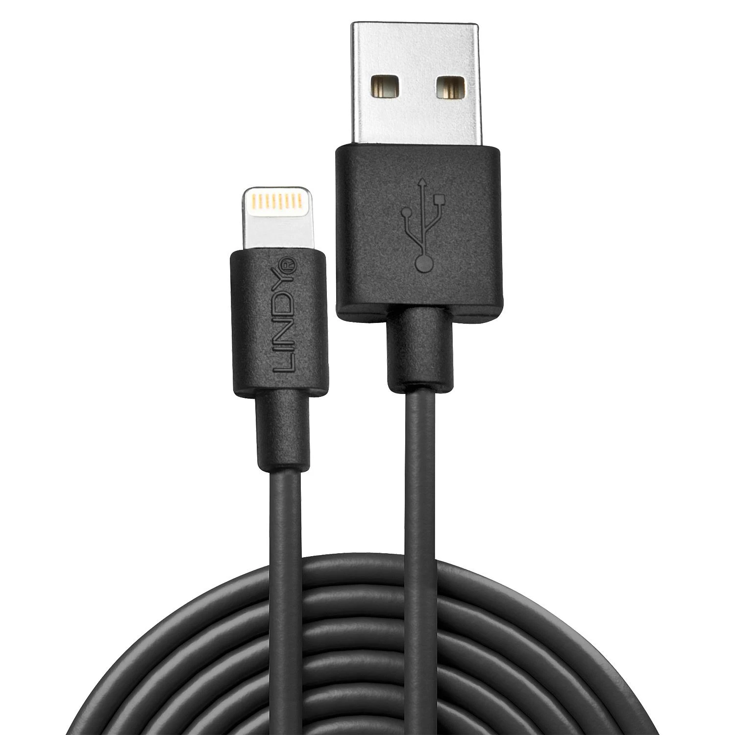 USB Kabelis - LINDY USB Type A į Lightning Laidas, M/M, 480Mbps, 1 m, Juodas