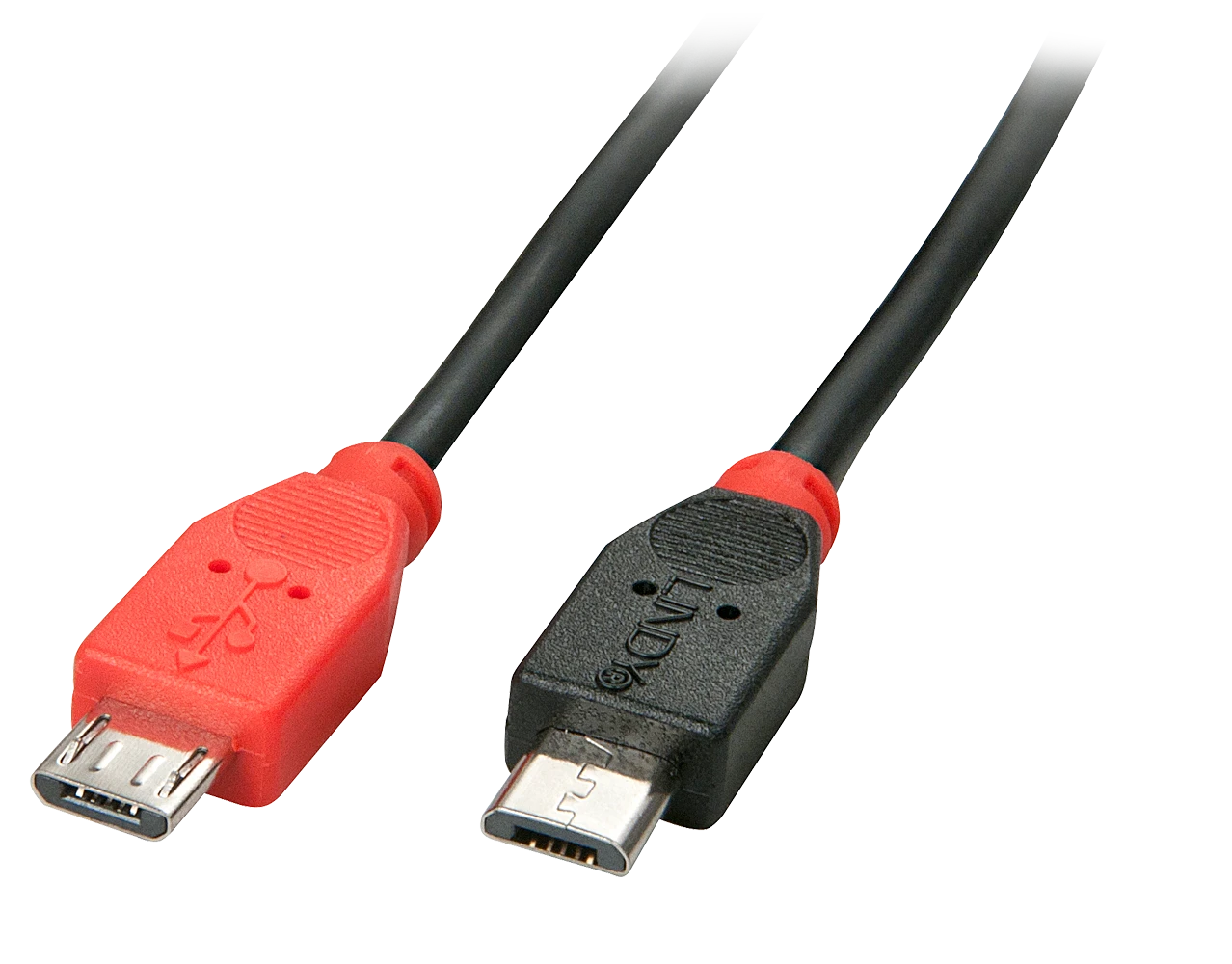 USB Kabelis - LINDY 2m Micro-B OTG Laidas, 480Mbps, PVC Korpus
